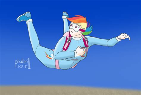 158984 Safe Artistphallen1 Rainbow Dash Human Air Ponyville