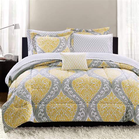 Yellow And Gray Comforter