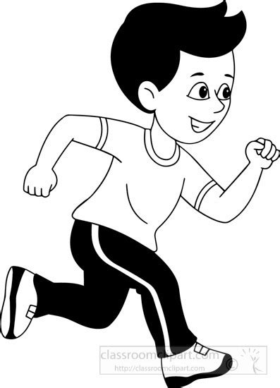 Child Running Clipart Black And White 10 Free Cliparts Download