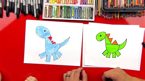 Alphabet letters & numbers drawing, drawing lessons for kids, geometrical shapes, valentines. How To Draw A Dinosaur With Shapes - Art For Kids Hub