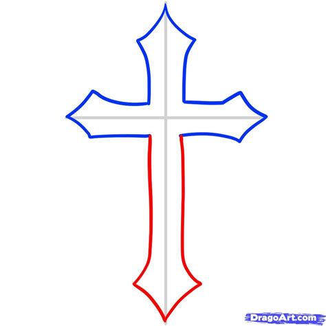 How To Draw Cross Step By Step At How To Draw