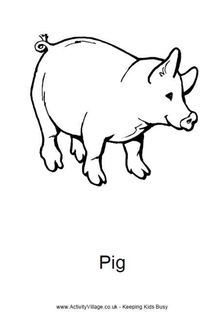 Pig Colouring Page 2 Farm Coloring Pages Colouring Pages Farm