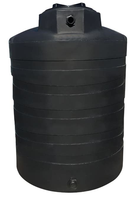 Norwesco Vertical Water Storage Tank Black 1350 Gallon