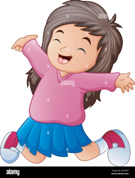 Happy Infant Girl Stock Vector Images Alamy
