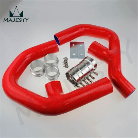 Red Silicone Intercooler Hose Fittings For Vw Golf Mk Mkv Gti Fsi