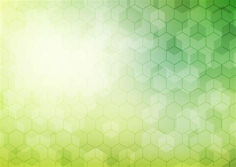 Abstract Geometric Hexagon Pattern On Green Background With Lighting
