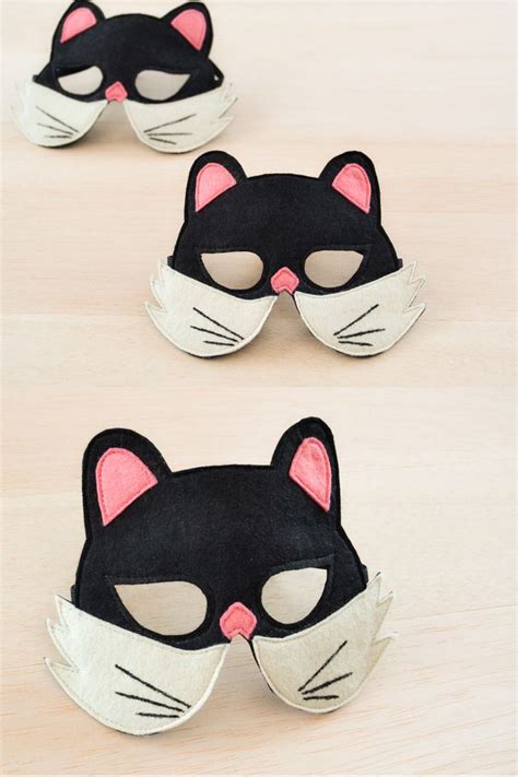 Black Cat Mask For Kids Childrens Halloween Cat Mask Mask For Kids
