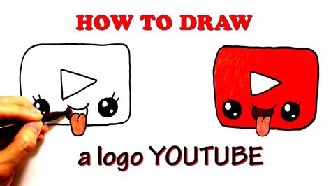How To Draw Youtube Logo Youtube Logo Drawing Easy Step By Step Images