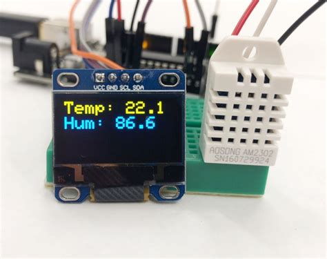 Arduino I2c Oled Display Temperature And Humidity Display Ssd1306