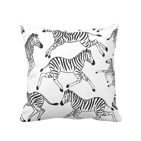 Zebra Throw Pillows Or Covers Blackwhite 14 16 18 20 Etsy Safari