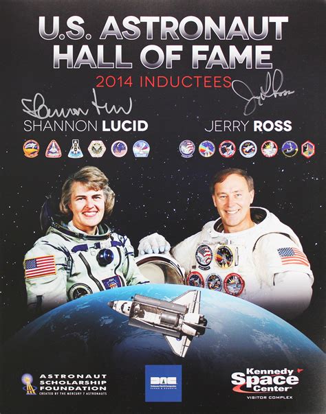 Us Astronaut Hall Of Fame Class Of 2014 Autographed Commemorative