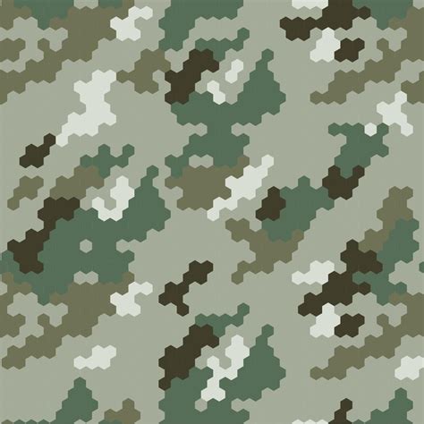 Hexagonal Camouflage Military Seamless Pattern Army Cloth Texture