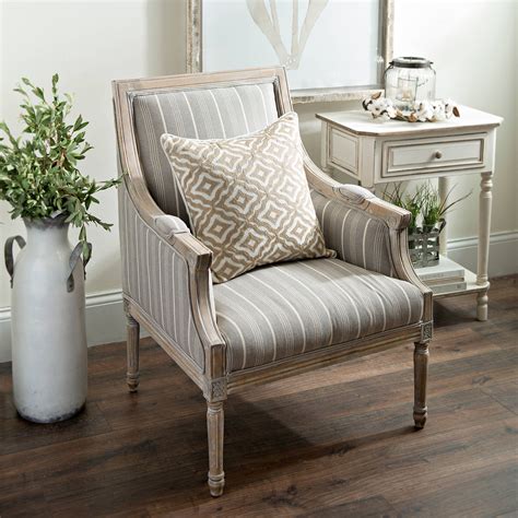 Mckenna Taupe Stripe Accent Chair Kirklands Accent Chairs For