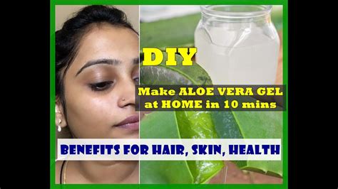 Homemade Aloe Vera Gel In 10 Min Make Hair Skin