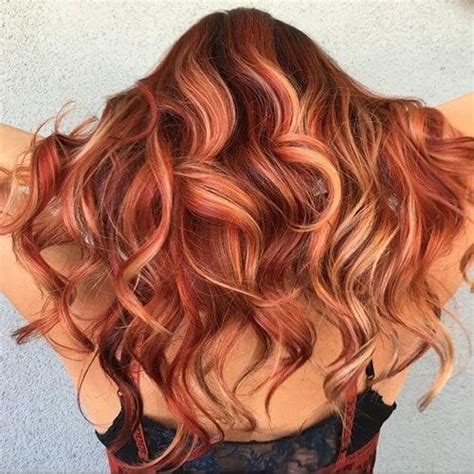 Natural red hair with bright blonde highlights. Pin on REDS