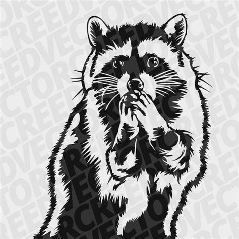 Raccoon Svg Raccoon Head Svg Wild Animals Clipart Printable Etsy