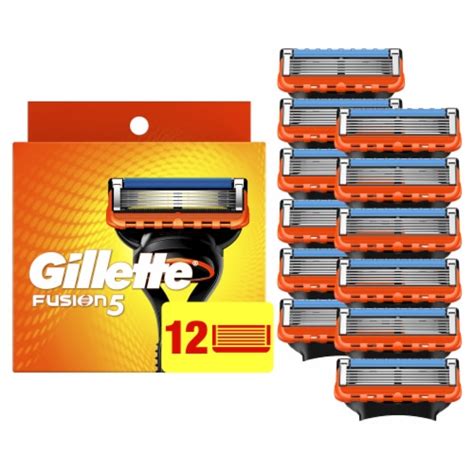 gillette fusion5 men s 5 blade razor blade refills cartridges 12 ct kroger