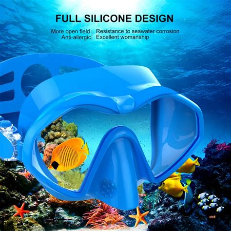 Full Silicone Scuba Diving Mask Anti Fog Swimming Goggles With Nose Cover Scuba Snorkeling Mask