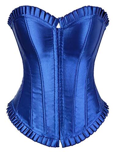 buy zzebra 015a blue caudatus bustiers and corsets vintage style lycra women s overbust corset