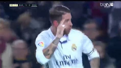 Sergio Ramos Scores Goal Vs Barcelona ~2016 12 03 ~el Clasico Youtube