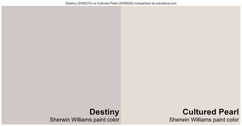 Sherwin Williams Destiny Vs Cultured Pearl Color Side By Side