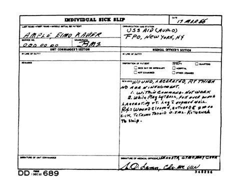 Figure 10 11dd Form 689 Individual Sick Slip