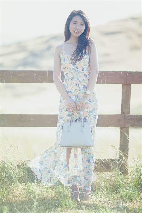 ally gong floral maxidress pretty girl asian summer beautiful fresh ed tran photography model