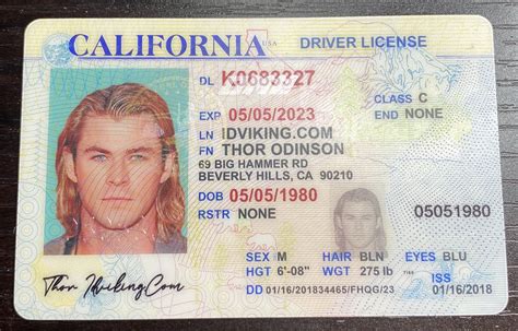 Free California Drivers License Template Psd Operfhandy