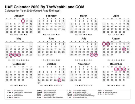 20 Calendar 2021 Uae Free Download Printable Calendar Templates ️