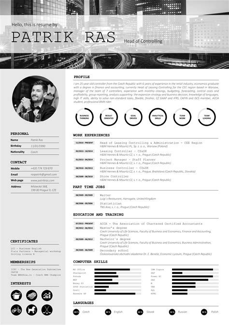 Check out our professionally written resume sample for accountants. #resume #cv #template #graphics #blackandwhite #bw #icons ...