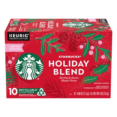 Save On Starbucks Holiday Blend Medium Roast Coffee K Cups Pods Order