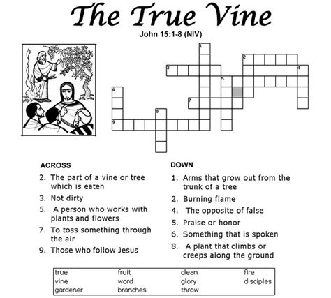 Add these free printable geography worksheets to your homeschool day to reinforce geography skills and for variety and fun. The True Vine - Crossword Puzzle | True vine, Bible ...