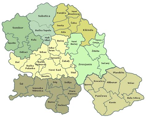 Geografska Karta Vojvodine
