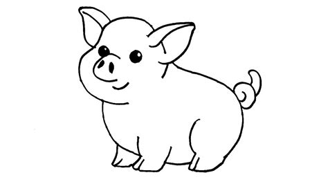 Pig Drawing For Kids Easy Step By Step Stay Tooned For More Tutorials