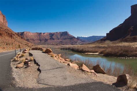 Along The Colorado River Towards Fisher Towers Stock Image Image Of