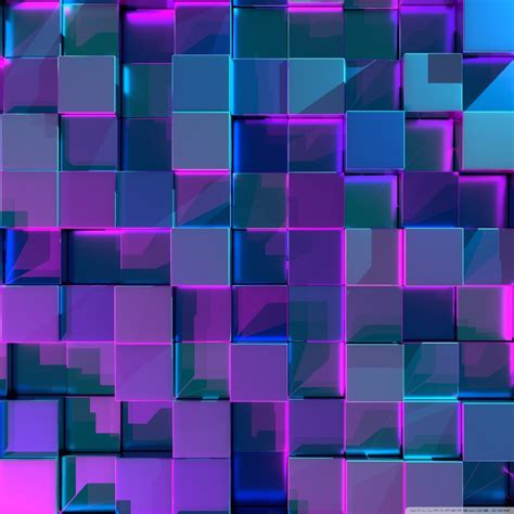 Abstract Purple Light Cubes Iphone 5 Wallpaper