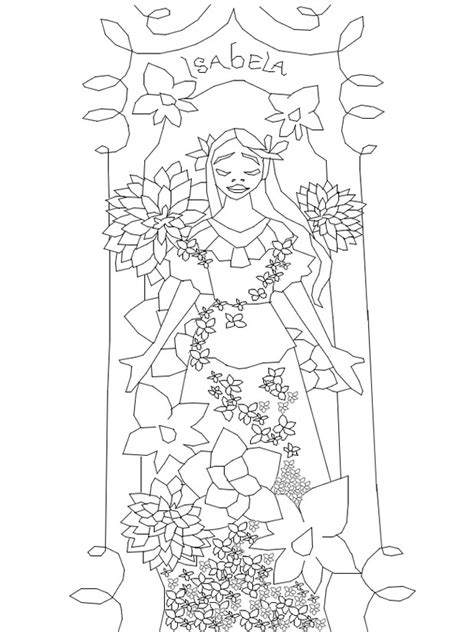 Isabela Encanto Coloring Pages Printable Printable Templates