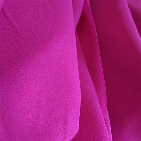 Fuchsia Silk Fabrics Remnants Sold By The Piece Fuchsia Sheer Fabric