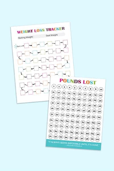 Weight Loss Chart Coloring Page Weight Loss Journal Fitness Tracker Weight Loss Planner Weight