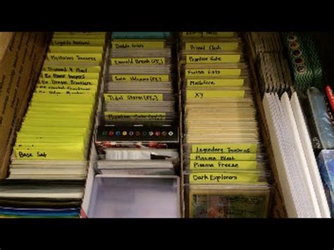 Here are some ideas for doing this: BEST Way To Organize Your Pokemon Card Collection! - YouTube
