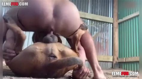 Pervert Mad Guy Lets Dog Fuck Him In The Butt In The Barn Xxx Femefun