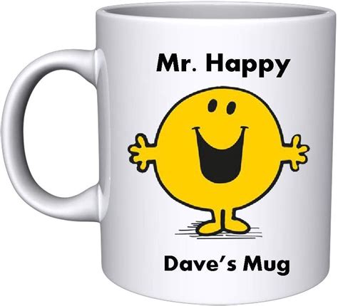 Personalised Mr Happy Mug Uk Kitchen And Home