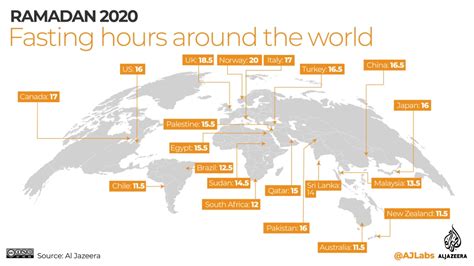 Ramadan 2020 Fasting Hours Around The World Al Jazeera