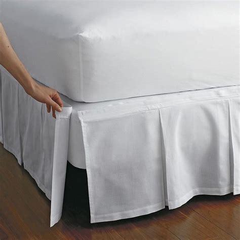 Magic skirt is the easy way to put a bedskirt on a bed without the hassle and headache of removing the mattress. Detachable Box Pleat Bedskirt | Luxury bedding master ...