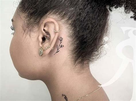 Lotus Flower Tattoo Behind Ear Best Flower Site