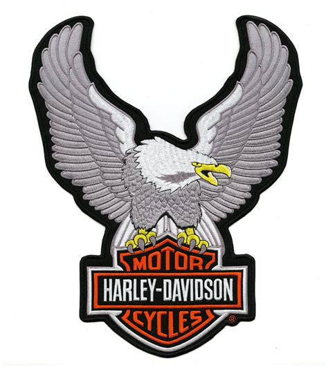Harley Davidson Xl Eagle Upwing Embroidered Patch Embroidered Patches