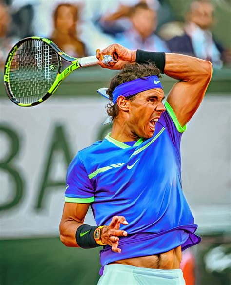 Artstation Rafa Nadal Forehand Roland Garros Digital Artwork
