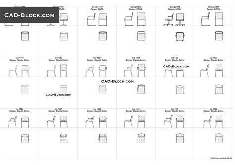 Other high quality autocad models munther. Designer Chairs 3 free CAD blocks, AutoCAD drawings