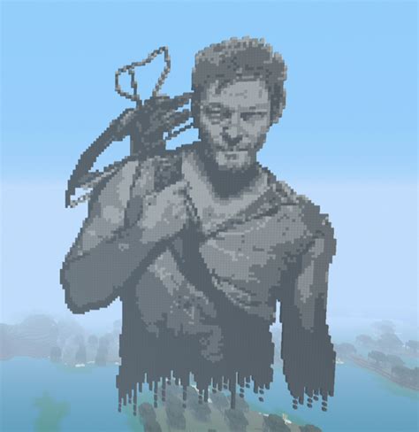 Daryl From The Walking Dead Minecraft Pixel Art Design Made By