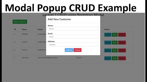 Modal Popup CRUD Operation In ASP NET CORE C YouTube